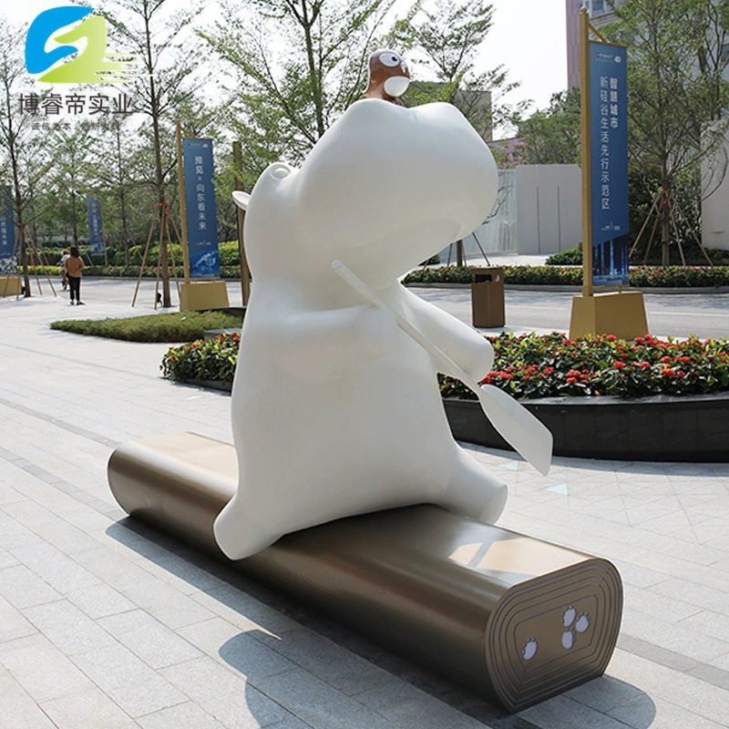 玻璃钢休闲座椅商业街户外广场售楼部雕塑摆件励志河马划船桨坐凳,家居饰品,户外/庭院摆件,淘宝优惠券,粉丝福利购,淘宝优惠卷