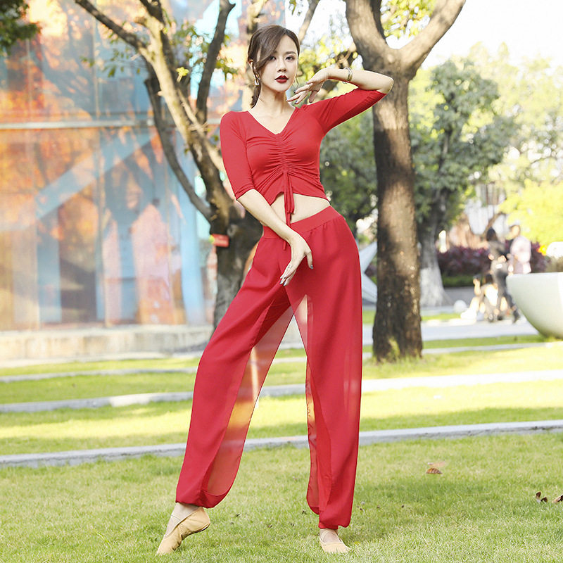 新款古典舞练功服女上衣形体训练