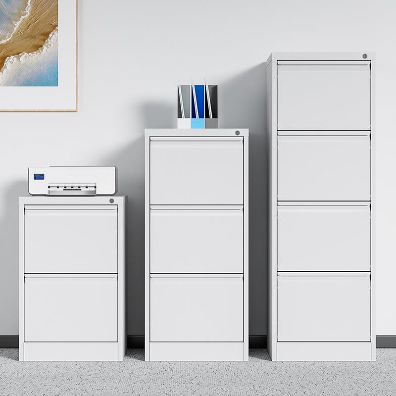 办公室A4FC文件柜抽屉式快挂捞档案柜资料柜铁皮卡箱带锁小矮柜子