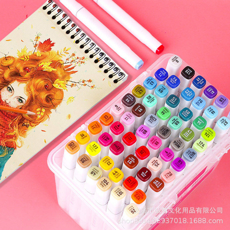 涂图美马克笔套装双头油性12/24/36/48/60色儿童学生绘画漫画彩绘,文具电教/文化用品/商务用品,马克笔,淘宝优惠券,粉丝福利购,淘宝优惠卷