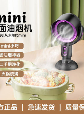 跨境桌面油烟机负离子杀菌除味空气过滤抽烟机烤肉火锅伴侣排烟机