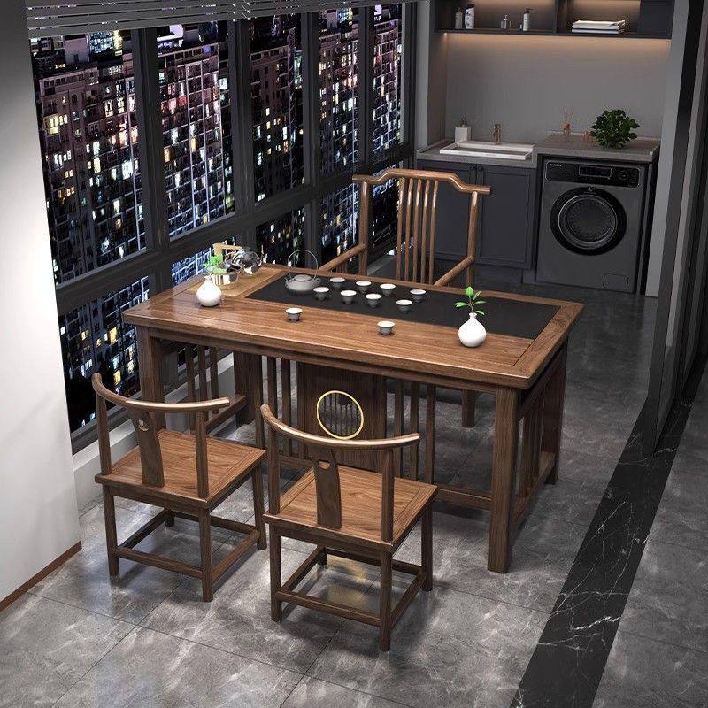 实木阳台桌椅组合中式款茶桌茶套装一体家用小户型茶几平面款茶桌,住宅家具,茶几,淘宝优惠券,粉丝福利购,淘宝优惠卷