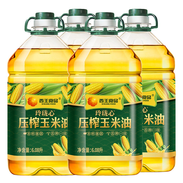 西王玲珑心压榨玉米油6.08L*4桶非转基因食用油,粮油调味/速食/干货/烘焙,玉米油,淘宝优惠券,粉丝福利购,淘宝优惠卷