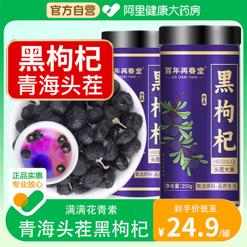 500克青海黑枸杞子头茬黑果
