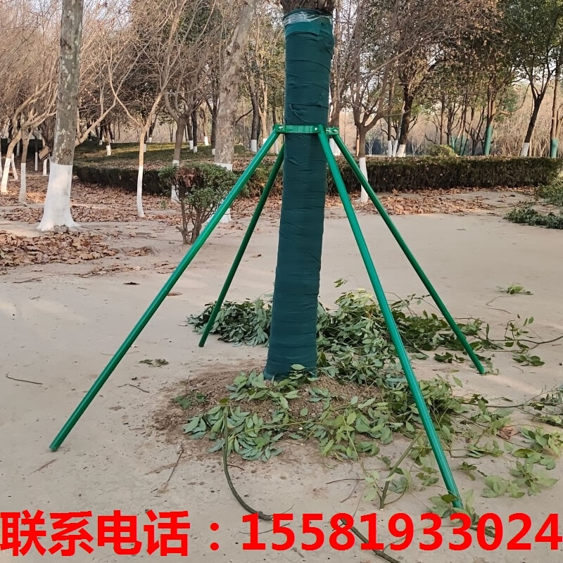 树木支伸缩杆固定器三n脚架镀锌钢管稳定支架人行道公园支伸缩杆