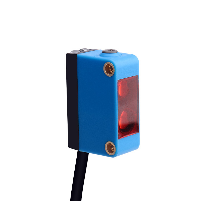 方型光电开关传感器红外线感应开关背景抑制漫反射BJ-442四线24v