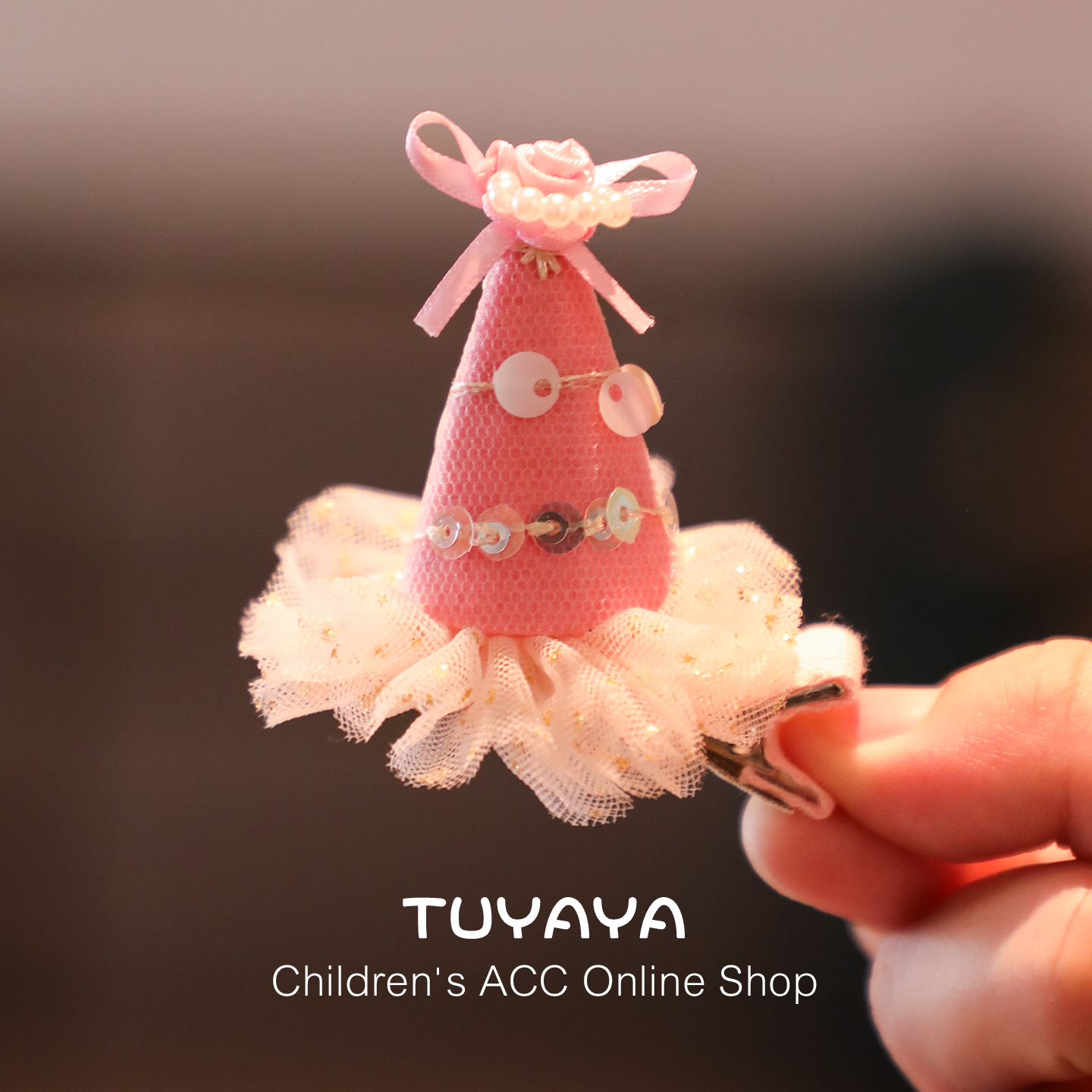 可爱宝宝周岁生日帽发夹