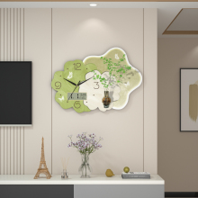 新款钟表家用装饰静音时钟挂墙卧室现代万年历石英钟挂表客厅挂钟