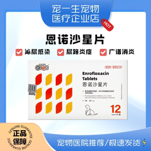 恩诺沙星片狗狗猫咪尿血尿频尿闭结石泌尿尿路感染子宫蓄脓消炎药