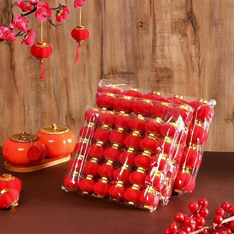 小灯笼挂饰户外院子盆景树上结婚布置红灯笼装饰挂件Y02