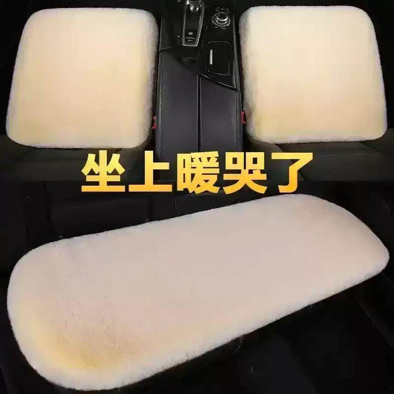 【下单立减50】汽车坐垫冬季毛绒三件套加热防寒保暖垫高档内饰H1