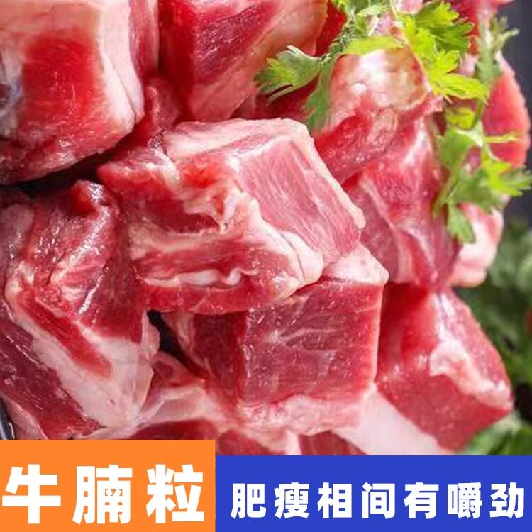 牛腩粒商用无骨牛肉新鲜肥瘦相间