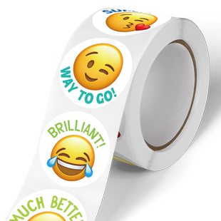 可爱萌趣表情包贴纸加油鼓励emoji流汗黄豆笑脸表情贴画手帐素材装饰个性创意励志作业本评语学习评价奖励贴