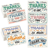 复古彩绘感谢卡礼物装 饰贺卡thank you谢谢鲜花花束插页祝福留言卡空白可手写感恩节日贺卡印刷定制小卡片