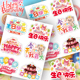 生日快乐贴纸可爱卡通手账贴画生日礼物装 饰封口贴幼儿园老师家长送孩子生日派对伴手礼零食礼品袋贴纸标签