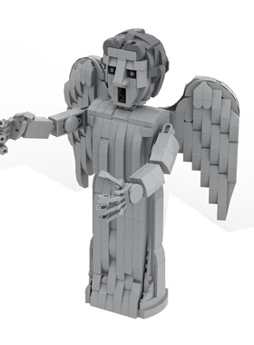 SETbricks积木MOC神秘博士哭泣天使模型摆件高砖零件拼插组装玩具