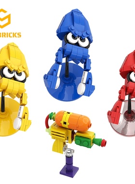 SETbricks游戏周边喷射战士场景人物小颗粒拼装积木益智儿童玩具