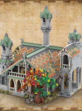 SETbricks 瑞文戴尔延伸小颗粒积木兼容益智儿童玩具套装拼插礼品