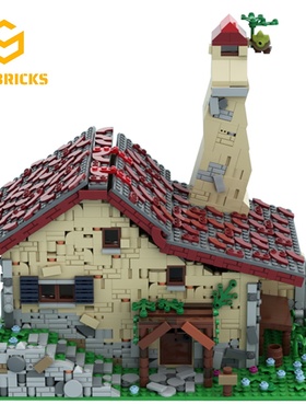 SETbricks任天堂游戏周边塞尔达传说林克的房子颗粒拼装益智积木