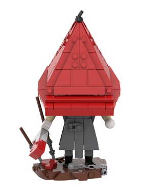 SETbricks积木MOC寂静岭三角头人物玩偶高砖拼装组装玩具礼物模型