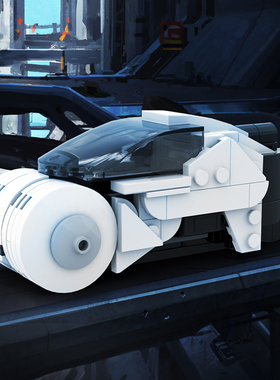 SETbricks创战纪光轮摩托车模型摆件小颗粒拼装积木益智儿童玩具