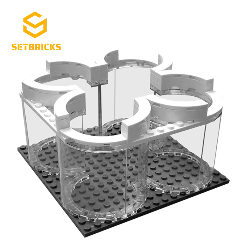 SETbricks太空航天土星五号火箭展示支架小颗粒拼装积木益智玩具