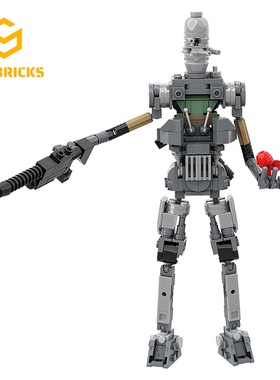 SETbricks星球大战曼达洛人IG-12操控机器人颗粒拼装积木益智玩具