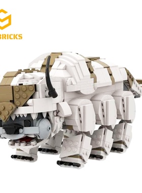 SETbricks飞天蛮牛appa游戏周边降世神通小颗粒拼装积木益智玩具