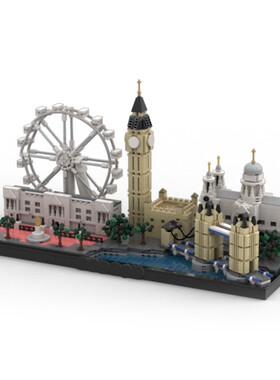 SETbricks积木伦敦天际线组装拼装模型高砖MOC零件玩具