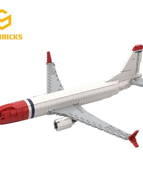 SETbricks航天飞机挪威航空穿梭机模型摆件颗粒拼装积木益智玩具