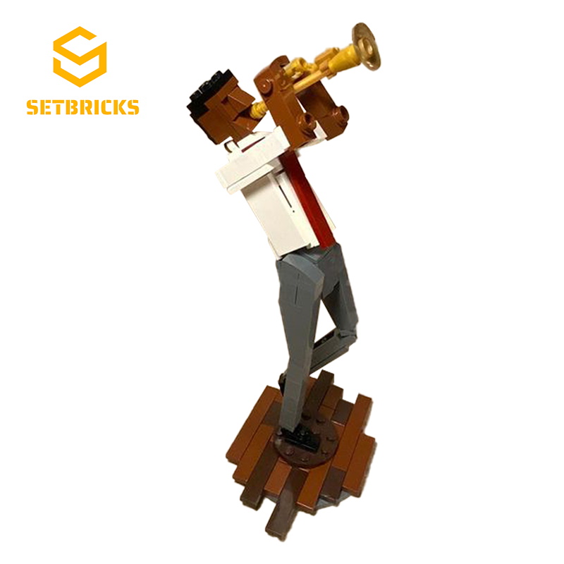 SETbricks爵士四重奏Idea小号演奏家21334小颗粒拼装积木益智玩具