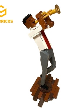 SETbricks爵士四重奏Idea小号演奏家21334小颗粒拼装积木益智玩具