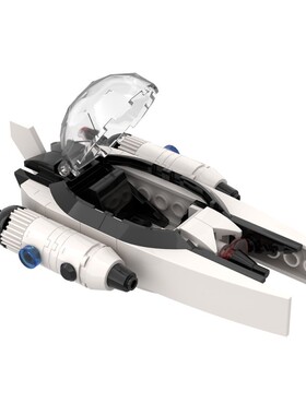 setbricks积木个人空间运输飞船摆件组装拼装模型高砖零件MOC玩具