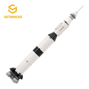 SETbricks航天火箭阿波罗土星五号1:330小颗粒拼装积木益智玩具