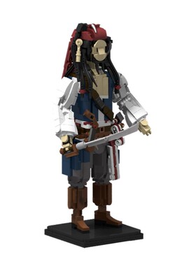 setbricks积木加勒比海盗—杰克船长组装拼装模型高砖零件MOC玩具