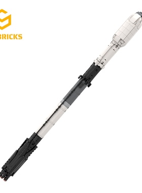 SETbricksSpaceX 猎鹰九号和龙飞船联名款小颗粒拼装积木益智玩具