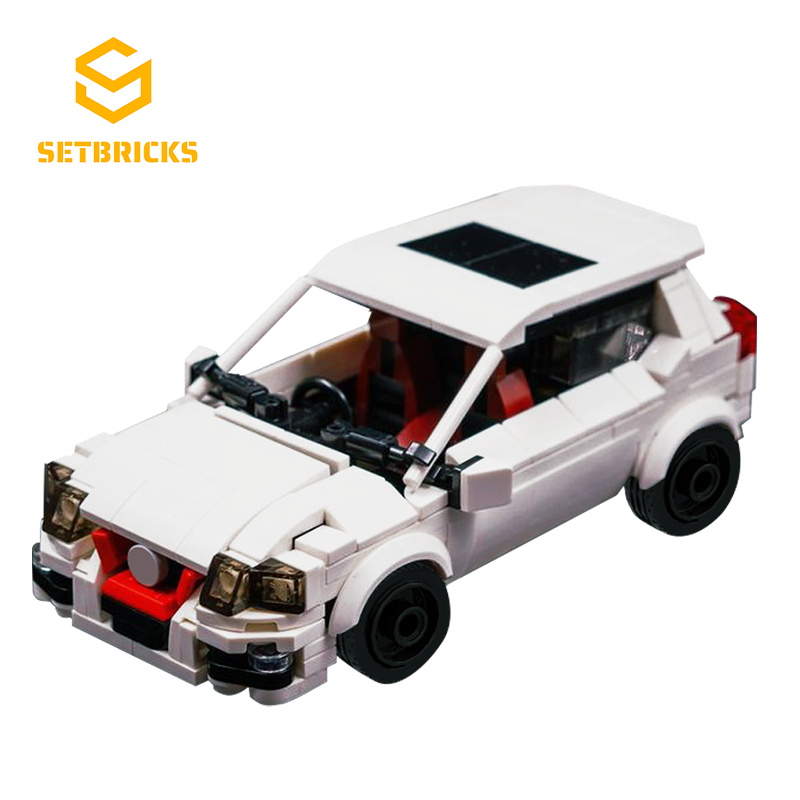 SETbricks汽车赛车大众五代高尔夫模型摆件颗粒拼装积木益智玩具