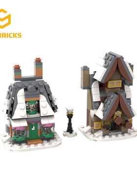 SETbricks建筑哈利波特拜访霍格莫德村小颗粒拼装积木益智玩具