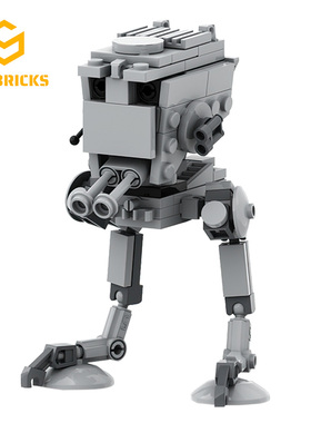 SETbricks星球大战全地形侦察运输机模型小颗粒拼装积木益智玩具