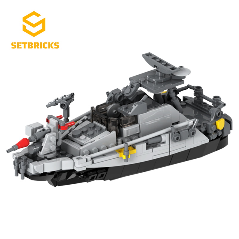 SETbricks阿凡达水之道斗牛士巡逻艇载具小颗粒拼装积木益智玩具