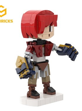 SETbricks英雄联盟游戏周边皮城执法官蔚小颗粒拼装积木益智玩具