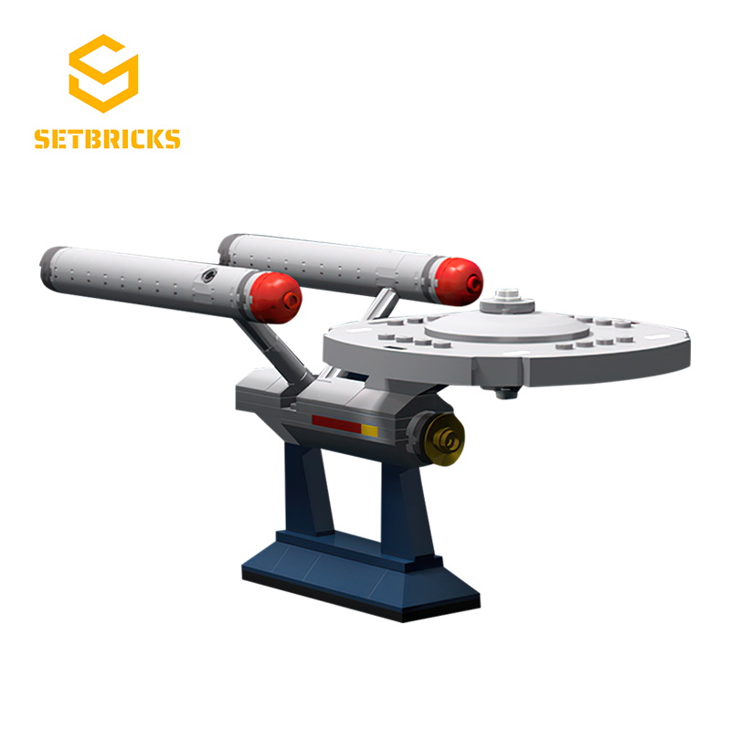 SETbricks星际迷航联邦星舰进取号模型摆件颗粒拼装积木益智玩具
