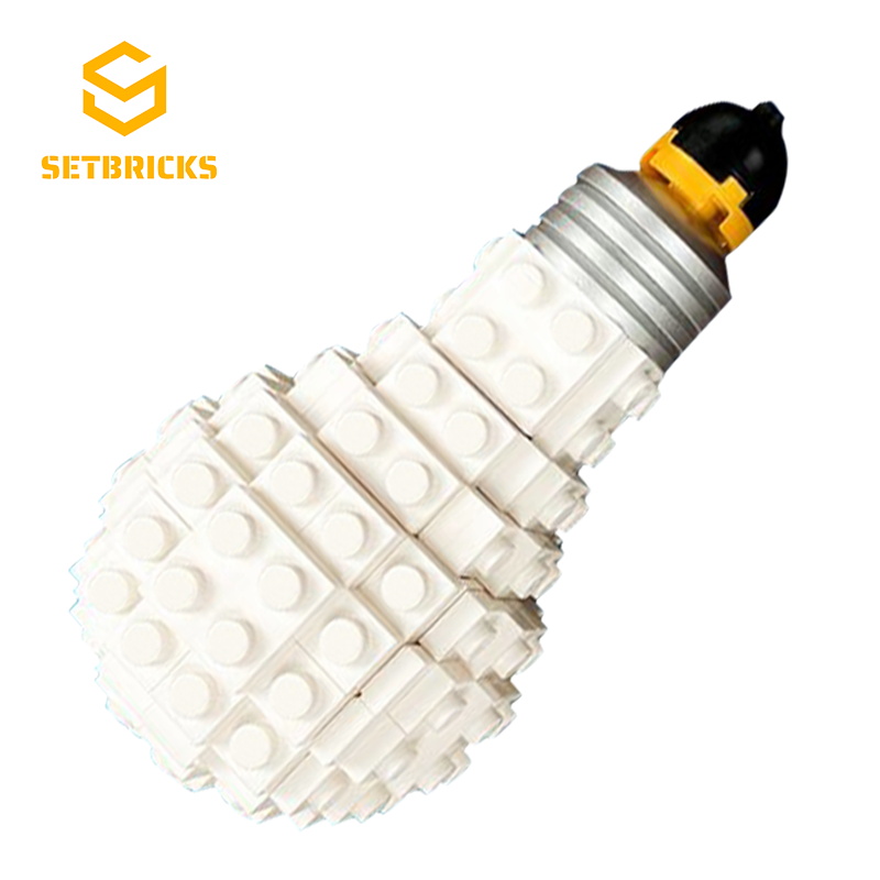 SETbricks创意设计网红灯泡模型摆件小颗粒拼装积木益智儿童玩具