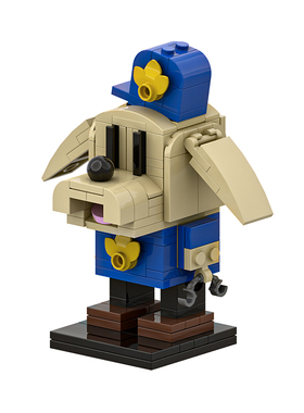 setbricks积木神探狗狗小摆件组装拼装模型高砖零件MOC玩具