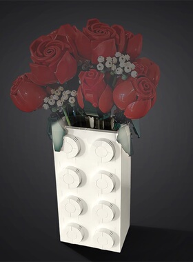 SETbricks积木花瓶摆件玩具