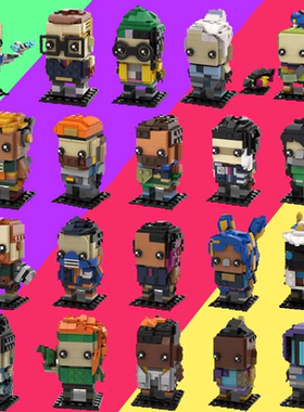 MOC玩家无畏契约瓦罗兰特周边摆件拼插积木游戏益智玩具生日礼物