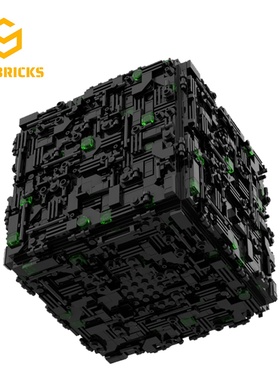 SETbricks星际迷航博格立方体飞船载具小颗粒拼装积木益智玩具