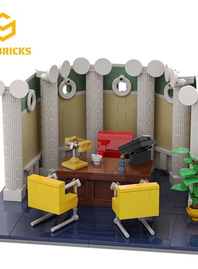 SETbricks风骚律师绝命律师办公室场景建筑颗粒拼装积木益智玩具