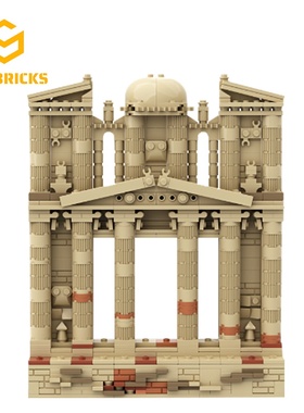 SETbricks夺宝奇兵3之圣战奇兵场景建筑小颗粒拼装积木益智玩具