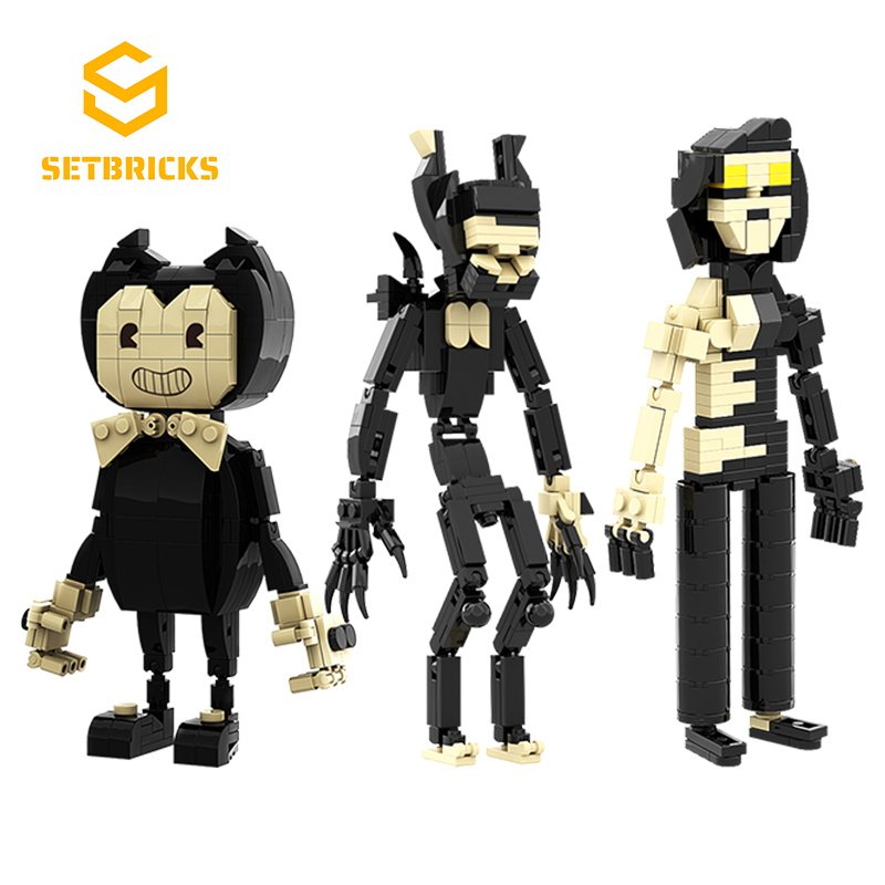 SETbricks游戏周边邦迪与墨水机主角形象小颗粒拼装积木益智玩具
